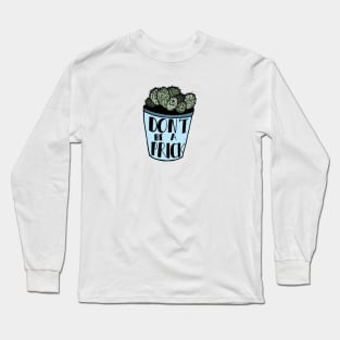 Don't Be a Prick Succulent Blue Long Sleeve T-Shirt